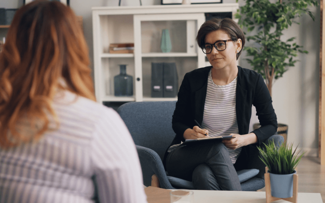 therapist and patient practicing Gestalt therapy techniques